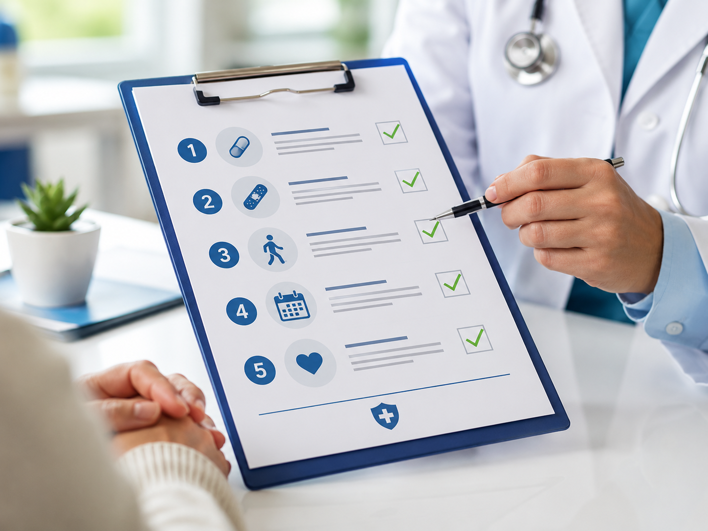 Foglio di dimissione con le indicazioni post-operatorie