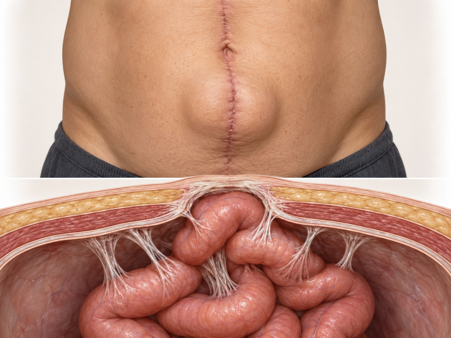 Aderenze intestinali: ponti cicatriziali tra intestino e parete addominale
